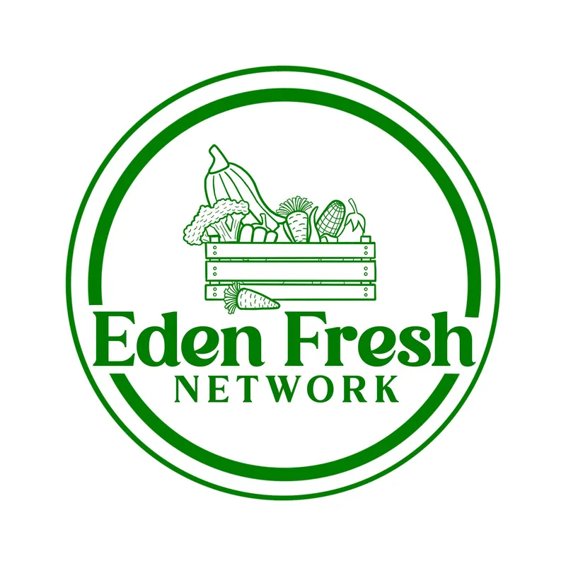 Eden Fresh Network logo: a green crate of vegetables inside a green ring, with Eden Fresh in a rounded serif